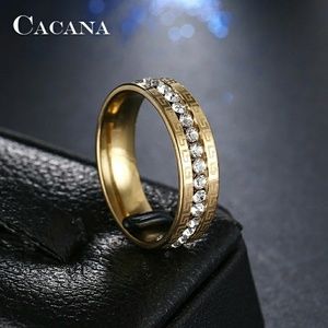New double side pattern  CZ ring size 7